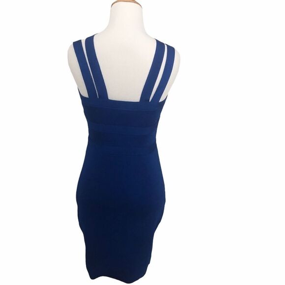 Cobalt Blue Angl body con strappy mini dress - Picture 3 of 5